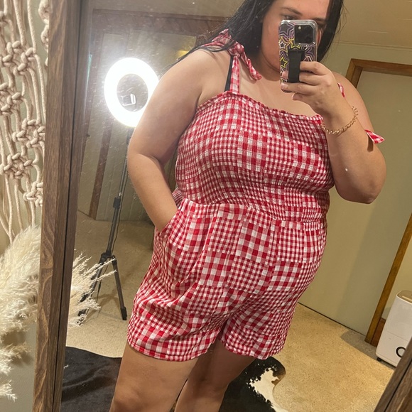 Gingham romper - Picture 1 of 2